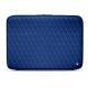 15 인치 휴대용 퍼스널 컴퓨터를위한 가죽 케이스 - Griffe 2 - Bleu océan - Couture ( Nappa - Pantone 293C ) 