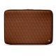 15 인치 휴대용 퍼스널 컴퓨터를위한 가죽 케이스 - Griffe 2 - Marron - Couture ( Nappa - Pantone 1615C ) 