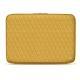 Leather sleeve for 15' laptop - Griffe 2 - Mimosa - Couture ( Pantone 141C ) 