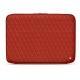 Leather sleeve for 15' laptop - Griffe 2 - Papaye - Couture ( Pantone 180C ) 