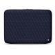Leather sleeve for 15' laptop - Griffe 2 - Cobalt - Couture ( Pantone 2766C ) 