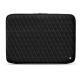 Leather sleeve for 15' laptop - Griffe 2 - Negre poudro - Couture