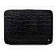 Leather sleeve for 15' laptop - Griffe 2 - Crocodile nero