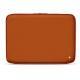 Leather sleeve for 15' laptop - Griffe 2 - Orange vibrant