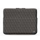 MacbookPro15インチ用のレザーケース - Griffe 3 - Anthracite - Couture ( Pantone 424C ) 