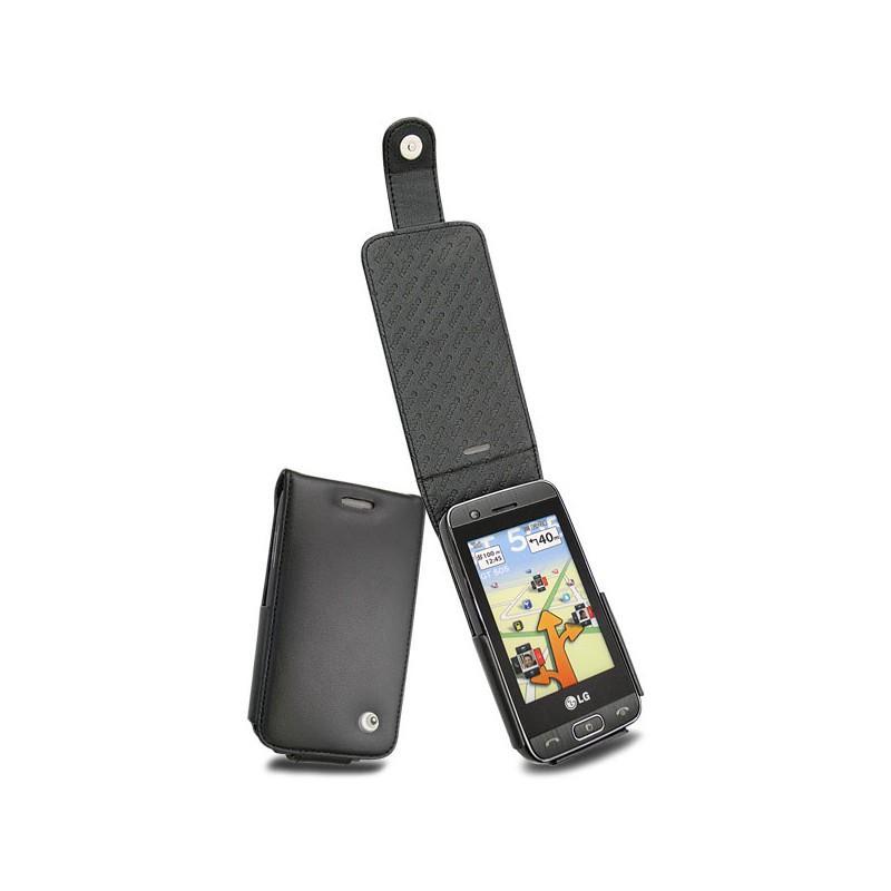 Custodia in pelle LG GT505  - Noir ( Nappa - Black ) 