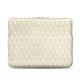 Housse cuir pour Macbook Air 13,3" - Griffe 3 - Blanc - Couture ( Bologna - White ) 
