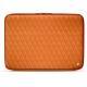 Funda de piel para ordenador portatil 17' - Griffe 2 - Orange - Couture ( Nappa - Pantone 1495U ) 