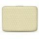 17 인치 휴대용 퍼스널 컴퓨터를위한 가죽 케이스 - Griffe 2 - Ivoire - Couture ( Sleek P C12 - White ) 