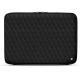 Leather sleeve for 17' laptop - Griffe 2 - Ebène - Couture ( Sleek P C12 - Black ) 