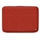 Funda de piel para ordenador portatil 17' - Griffe 2 - Papaye - Couture ( Pantone 180C ) 