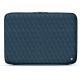 Funda de piel para ordenador portatil 17' - Griffe 2 - Indigo - Couture ( Pantone 303U ) 
