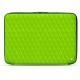Custodia in pelle per computer portatile 17' - Griffe 2 - Vert fluo - Couture