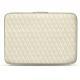 Funda de piel para ordenador portatil 17' - Griffe 2 - Blanc escumo - Couture