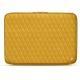 Funda de piel para ordenador portatil 17' - Griffe 2 - Jaune soulèu - Couture