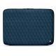 Leather sleeve for 17' laptop - Griffe 2 - Blu mediterran - Couture
