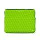Macbook12インチ用のレザーケース - Griffe 3 - Vert fluo - Couture