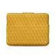 Macbook12インチ用のレザーケース - Griffe 3 - Jaune soulèu - Couture
