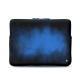 Schitzhülle aus Leder für MacBook 12" - Griffe 3 - Bleu Patine