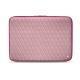 Housse cuir pour ordinateur portable 8' - Griffe 2 - Rose - Couture ( Nappa - Pantone 2365C ) 