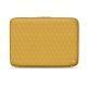 Leather sleeve for 8' laptop - Griffe 2 - Mimosa - Couture ( Pantone 141C ) 