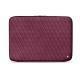 Leather sleeve for 8' laptop - Griffe 2 - Prune vintage - Couture