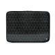 Leather sleeve for 8' laptop - Griffe 2 - Onyx - Couture
