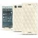 Housse cuir Sony Xperia XZ1 - Blanc - Couture ( Bologna - White ) 