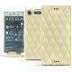 Housse cuir Sony Xperia XZ1 - Beige - Couture ( Nappa - Pantone 7502C ) 