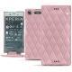가죽 커버 Sony Xperia XZ1 - Rose - Couture ( Nappa - Pantone 2365C ) 