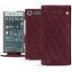 Funda de piel Sony Xperia XZ1 - Lie de vin - Couture ( Pantone 5115C ) 