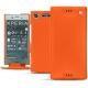 Sony Xperia XZ1 leather case - Orange fluo