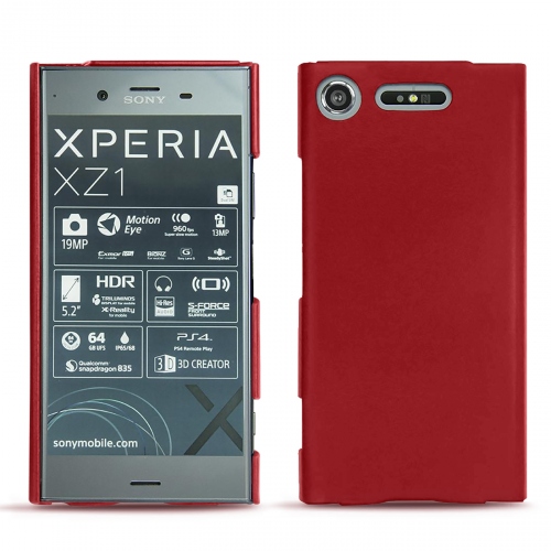 가죽 커버 Sony Xperia XZ1Rouge ( Nappa - Pantone #d50032 ) 