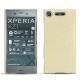 Coque cuir Sony Xperia XZ1 - Ivoire ( Sleek P C12 - White ) 