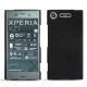 Coque cuir Sony Xperia XZ1 - Negre poudro