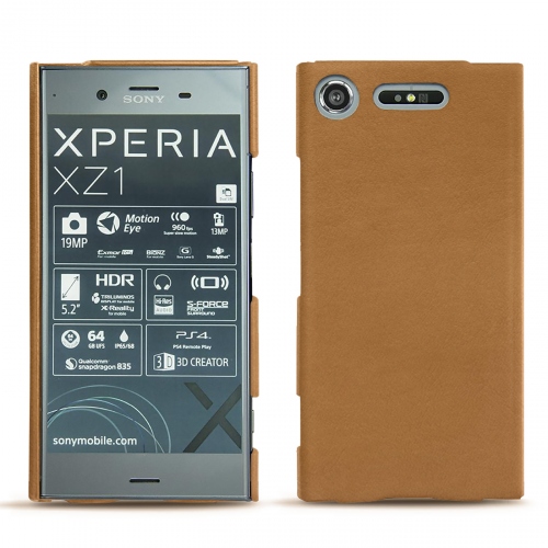 Lederschutzhülle Sony Xperia XZ1Castan esparciate ( Pantone #824F2A )
