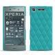 Coque cuir Sony Xperia XZ1 - Bleu fluo - Couture
