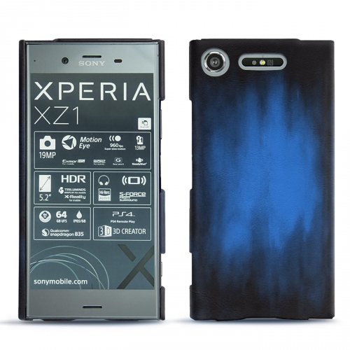 Capa em pele Sony Xperia XZ1Bleu Patine