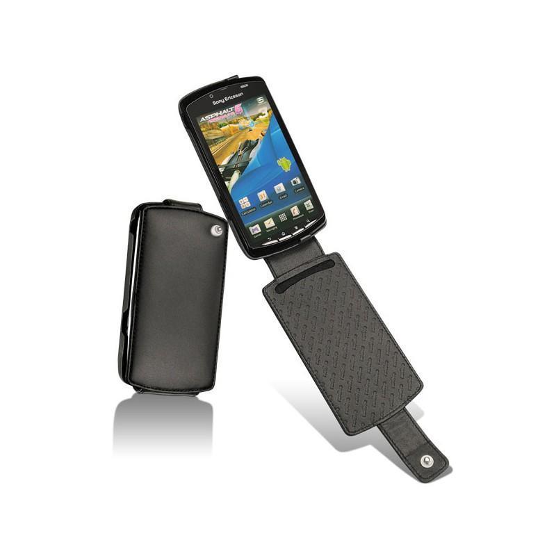 Housse cuir Sony Ericsson Xperia Play  - Noir ( Nappa - Black ) 