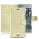 Housse cuir Sony Xperia XZ1 - Beige ( Nappa - Pantone 7502C ) 