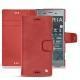 Custodia in pelle Sony Xperia XZ1 - Cerise vintage ( Pantone 185C ) 