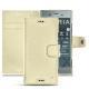 Housse cuir Sony Xperia XZ1 - Ivoire ( Sleek P C12 - White ) 