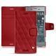 Custodia in pelle Sony Xperia XZ1 - Rouge - Couture ( Nappa - Pantone 199C ) 