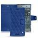 Funda de piel Sony Xperia XZ1 - Bleu océan - Couture ( Nappa - Pantone 293C ) 
