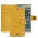 Housse cuir Sony Xperia XZ1 - Jaune soulèu - Couture