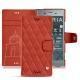 Lederschutzhülle Sony Xperia XZ1 - Arange clouquié - Couture