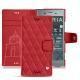 Housse cuir Sony Xperia XZ1 - Rouge troupelenc - Couture