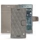 Housse cuir Sony Xperia XZ1 - Acier vintage - Couture