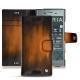 Housse cuir Sony Xperia XZ1 - Marron Patine