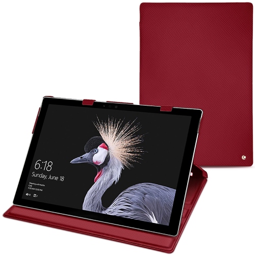Housse cuir Microsoft Surface Pro (2017) : Protection et coques pour Tablettes sur NoreveRouge passion ( Pantone #a6192e ) 